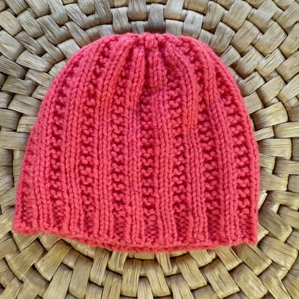 Kids Knit Beanie Hat Soft Winter Hat Pink Color‎ Toddler Knit Beanie